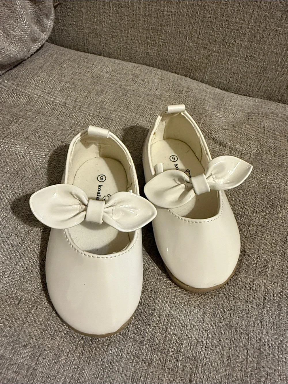 Little girl white dress shoes